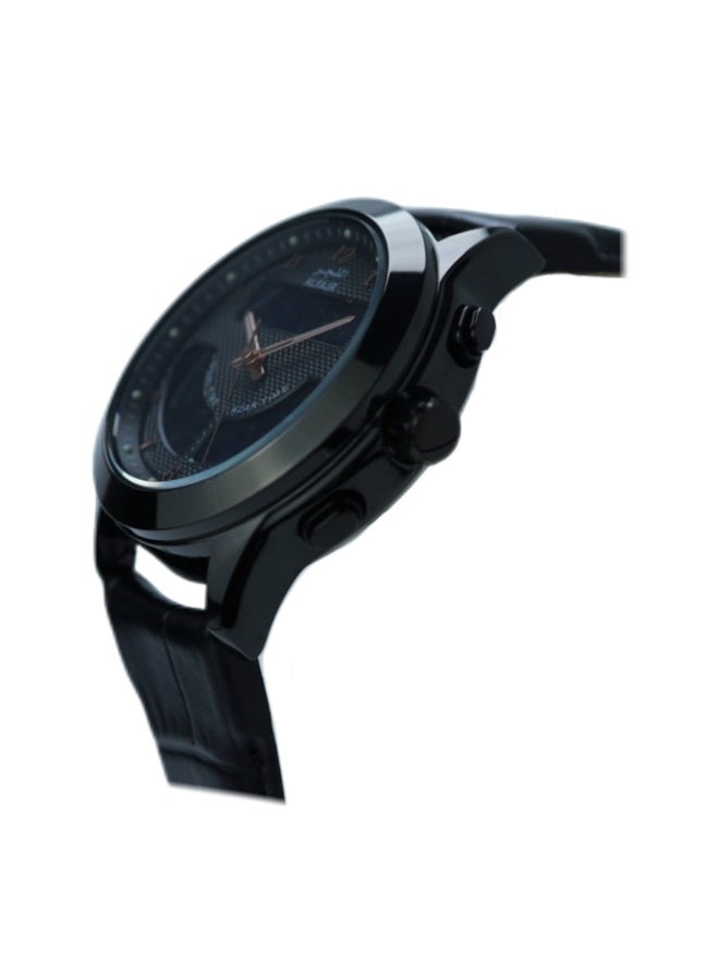 ساعة ديناميكية 360 أنالوج + رقمية بحزام جلدي - WA-12BBL - Image 4